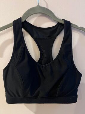 Bally Black Racerback Sports Bra With Inserts